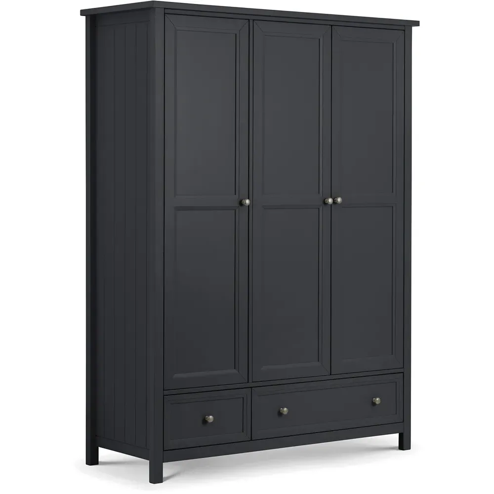 Maine 3 Door 2 Drawer Combination Wardrobe - Anthracite