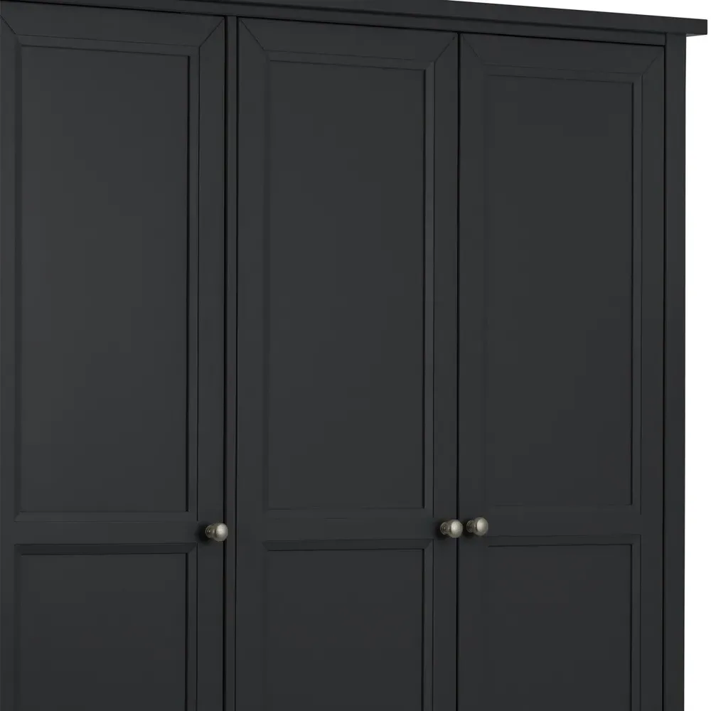 Maine 3 Door 2 Drawer Combination Wardrobe - Anthracite