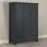 Maine 3 Door 2 Drawer Combination Wardrobe - Anthracite