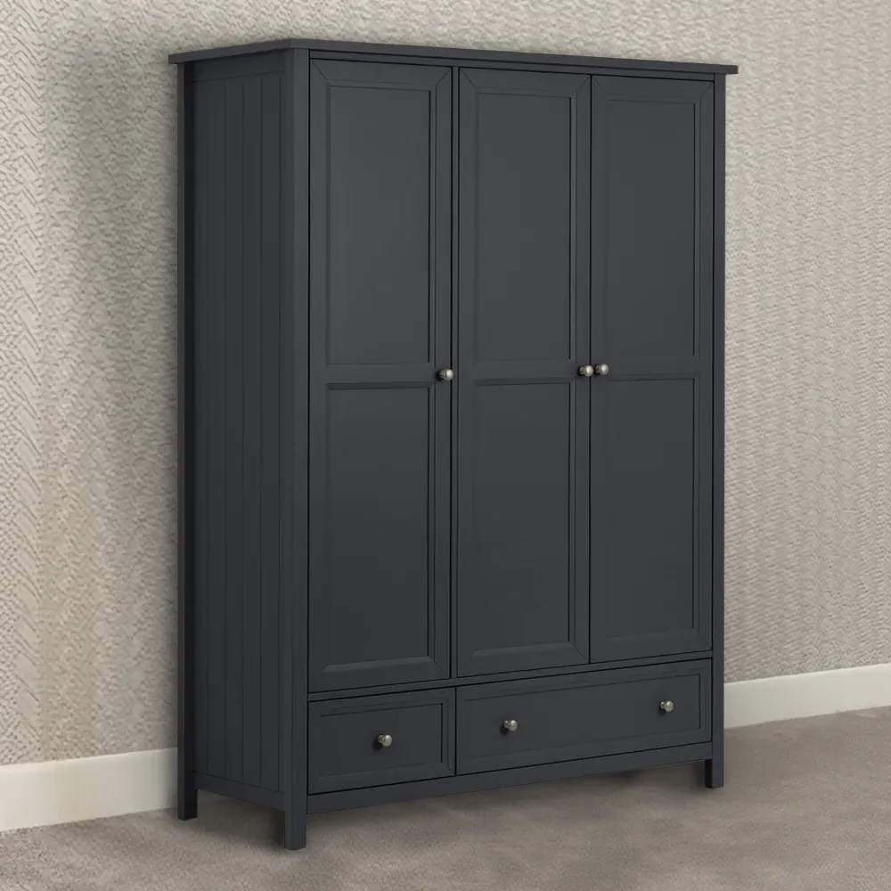 Maine 3 Door 2 Drawer Combination Wardrobe - Anthracite image