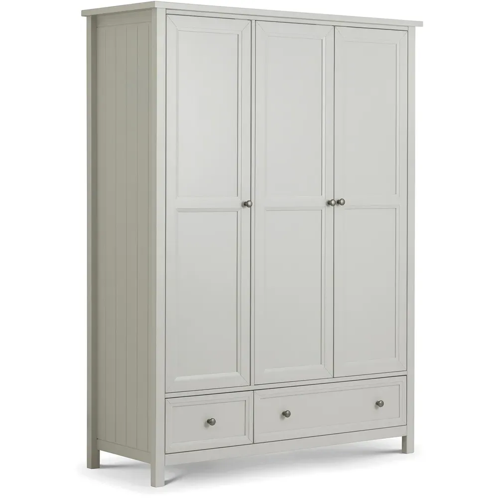 Maine 3 Door 2 Drawer Combination Wardrobe - Grey