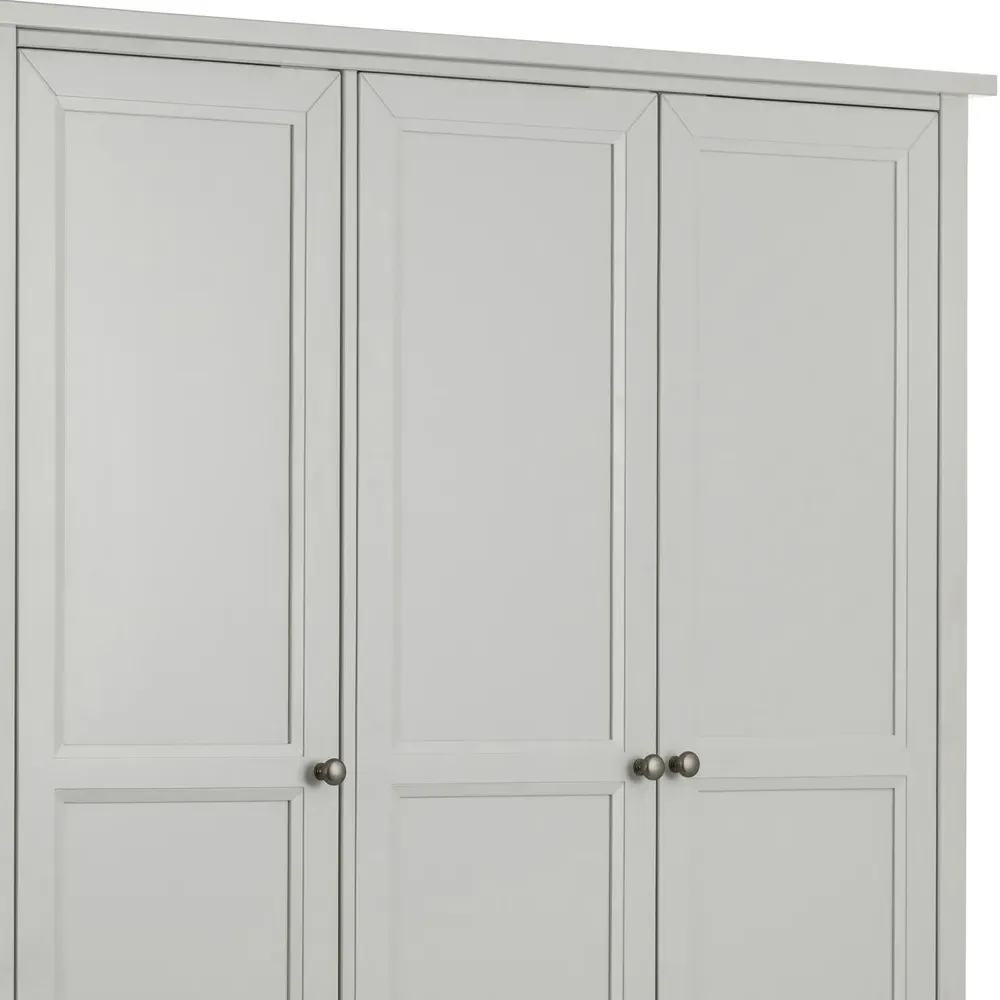 Maine 3 Door 2 Drawer Combination Wardrobe - Grey