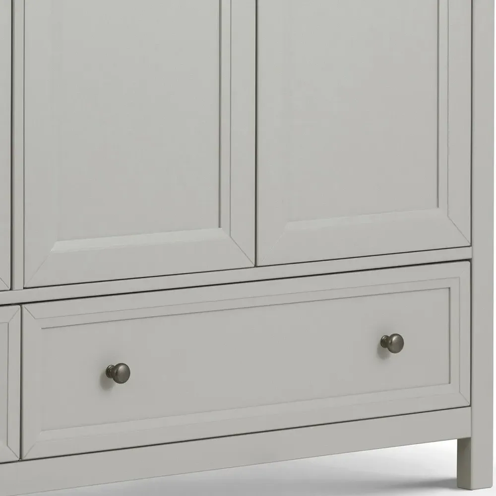 Maine 3 Door 2 Drawer Combination Wardrobe - Grey