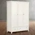 Maine 3 Door 2 Drawer Combination Wardrobe - White