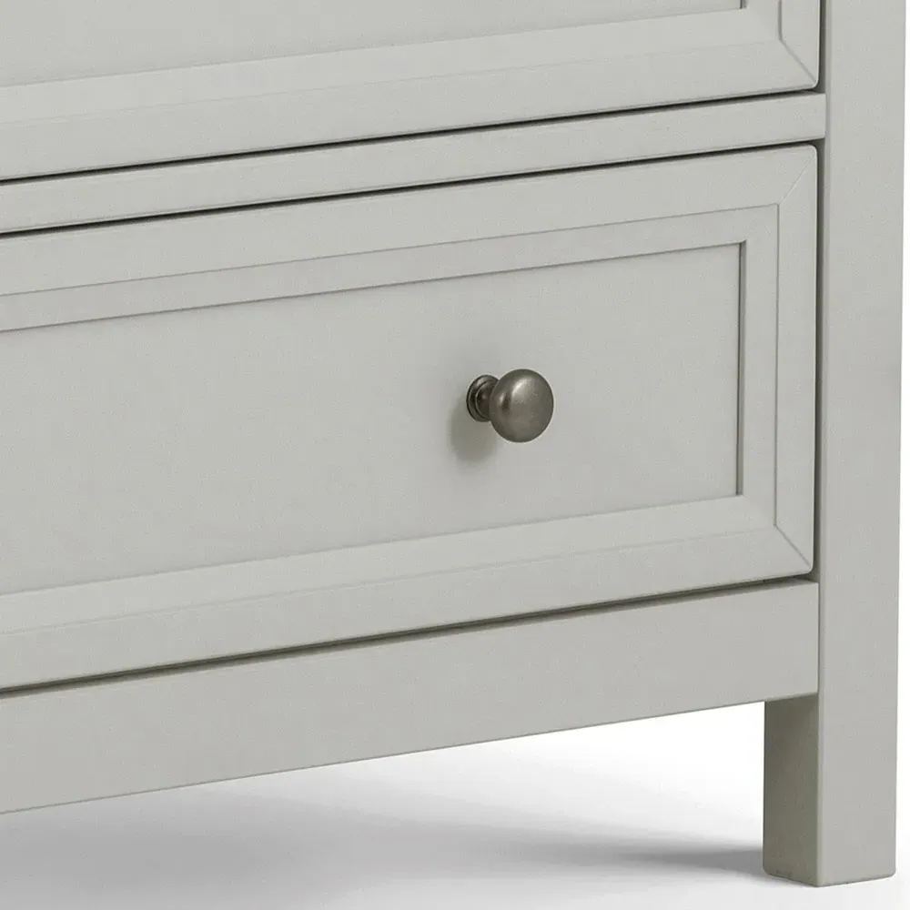 Maine 3 Drawer Wide Chest of Drawers - Dove Grey