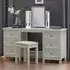 Maine 6 Drawer Dressing Table - Dove Grey