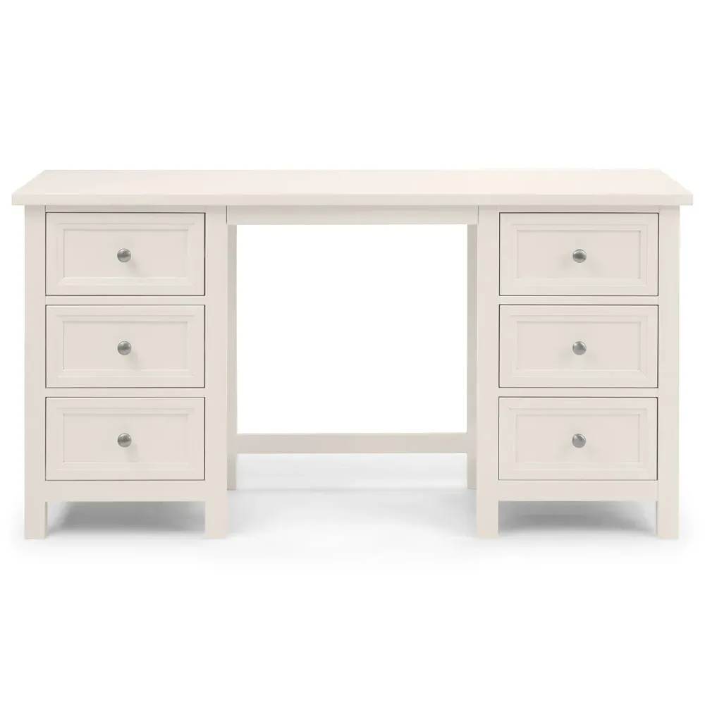 Maine 6 Drawer Dressing Table - Surf White