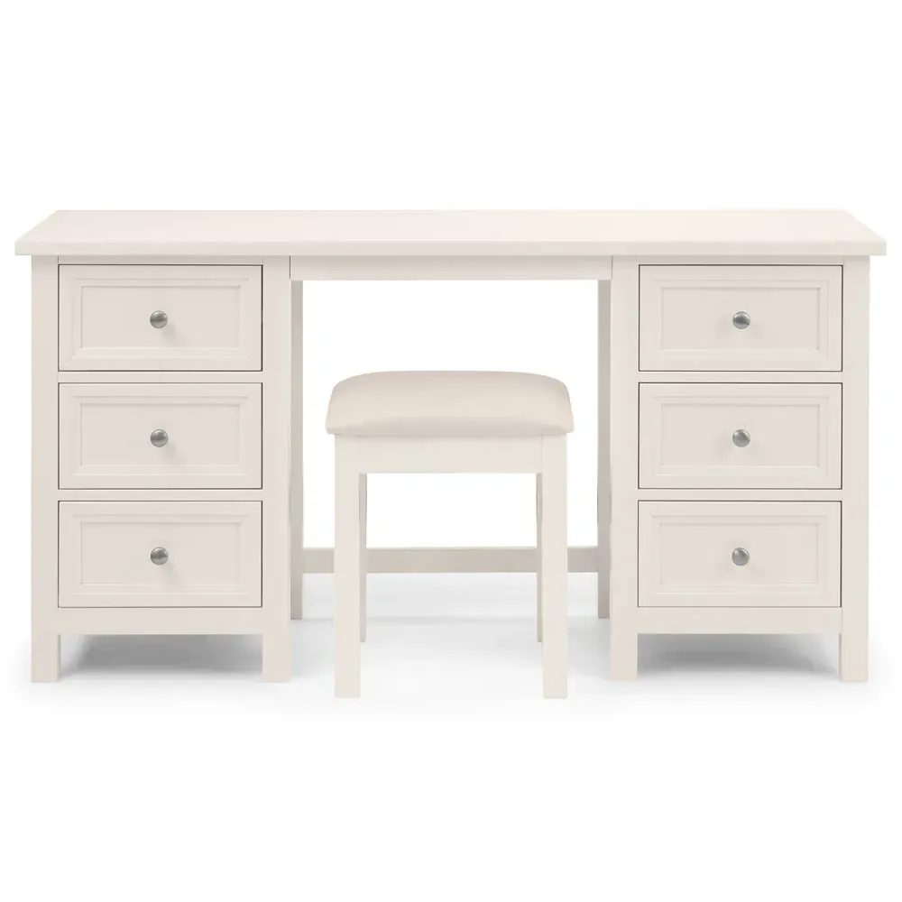 Maine 6 Drawer Dressing Table - Surf White