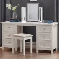 Maine 6 Drawer Dressing Table - Surf White