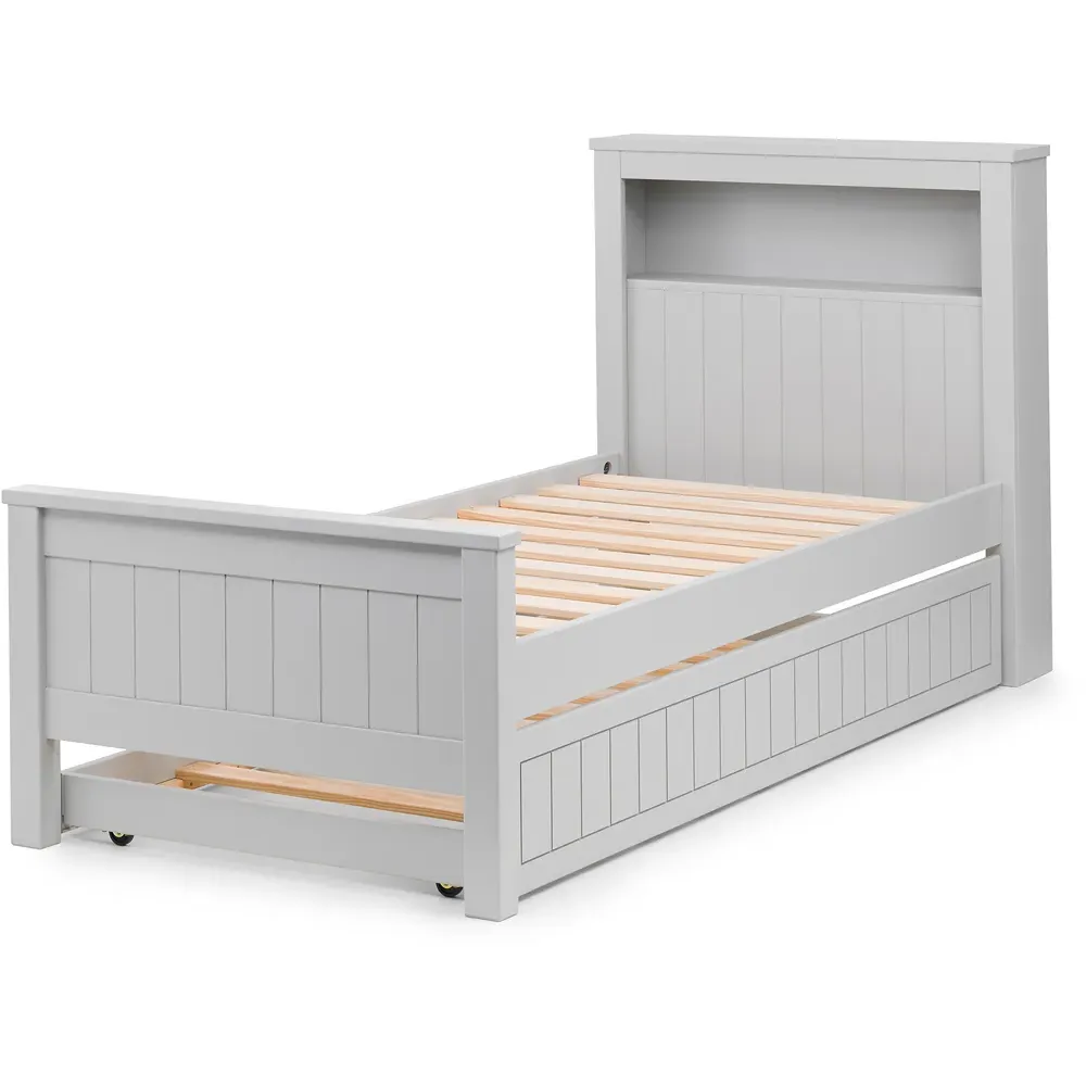 Maine Bookcase Bed with Underbed - Grey, MDF