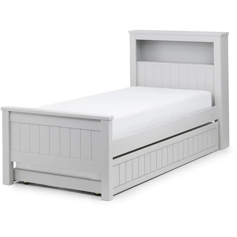 Maine Bookcase Bed with Underbed - Grey, MDF