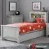 Maine Bookcase Bed with Underbed - Grey, MDF