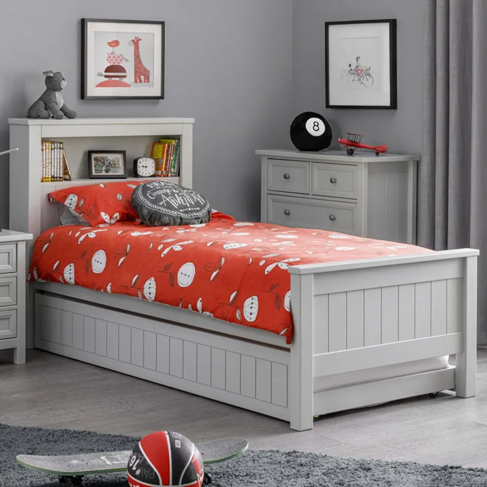 Maine Bookcase Bed with Underbed - Grey, MDF