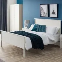Maine Double Bed Frame - White