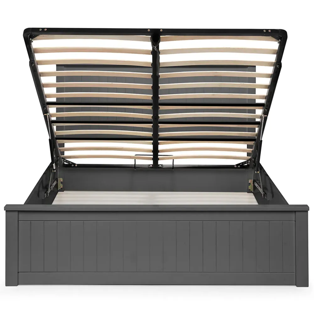 Maine Double Ottoman Bed with Storage - Anthracite