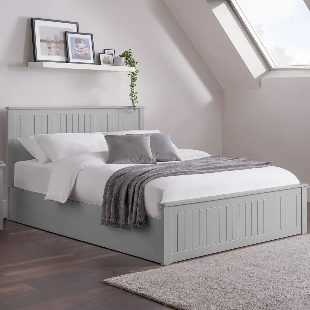 Maine Double Ottoman Bed with Storage - Grey