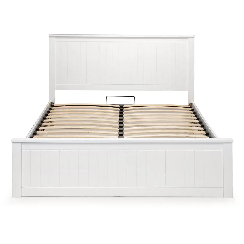 Maine Double Ottoman Bed with Storage - White
