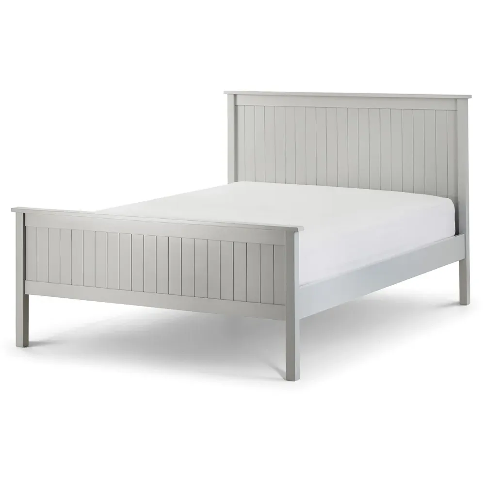 Maine King Size Bed Frame - Grey, Pine