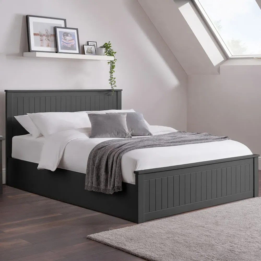 Maine King Size Ottoman Bed - Anthracite