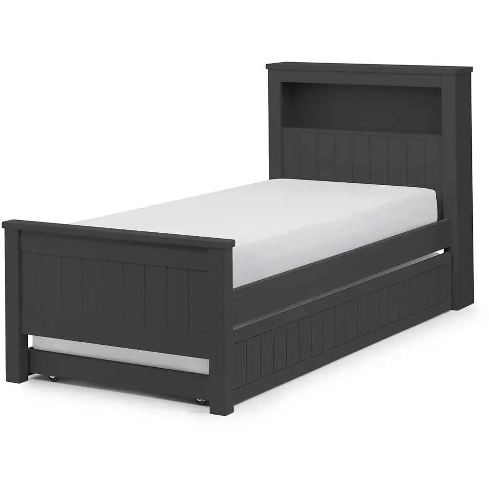 Maine Single Bookcase Bed - Anthracite, MDF