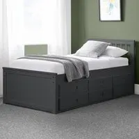 Maisie Bed with Underbed and Drawers - Anthracite