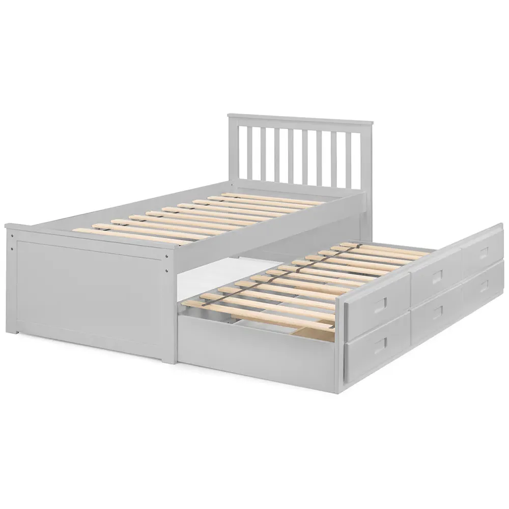 Maisie Bed with Underbed and Drawers - Dove Grey