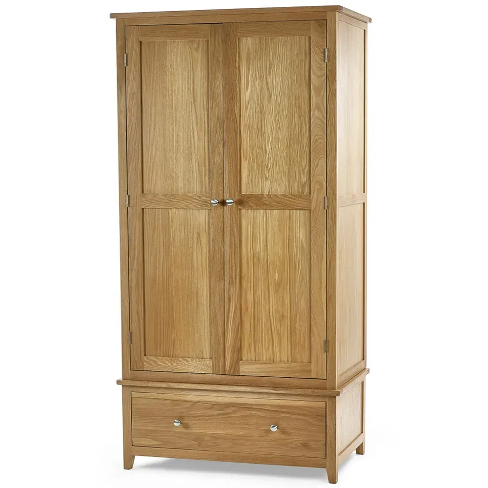 Mallory 2 Door Single Drawer Combination Wardrobe - Brown, Oak