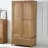 Mallory 2 Door Single Drawer Combination Wardrobe - Brown, Oak