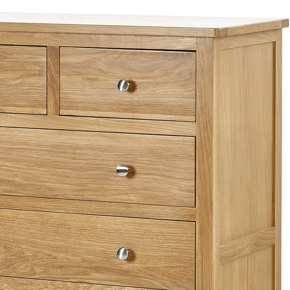 Mallory 6 Drawer Chest of Drawers - Brown, Oak