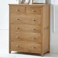 Mallory 6 Drawer Chest of Drawers - Brown, Oak