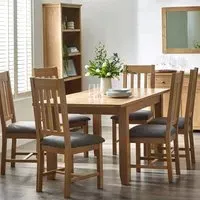 Mallory 6-Seater Extendable Dining Table - Oak