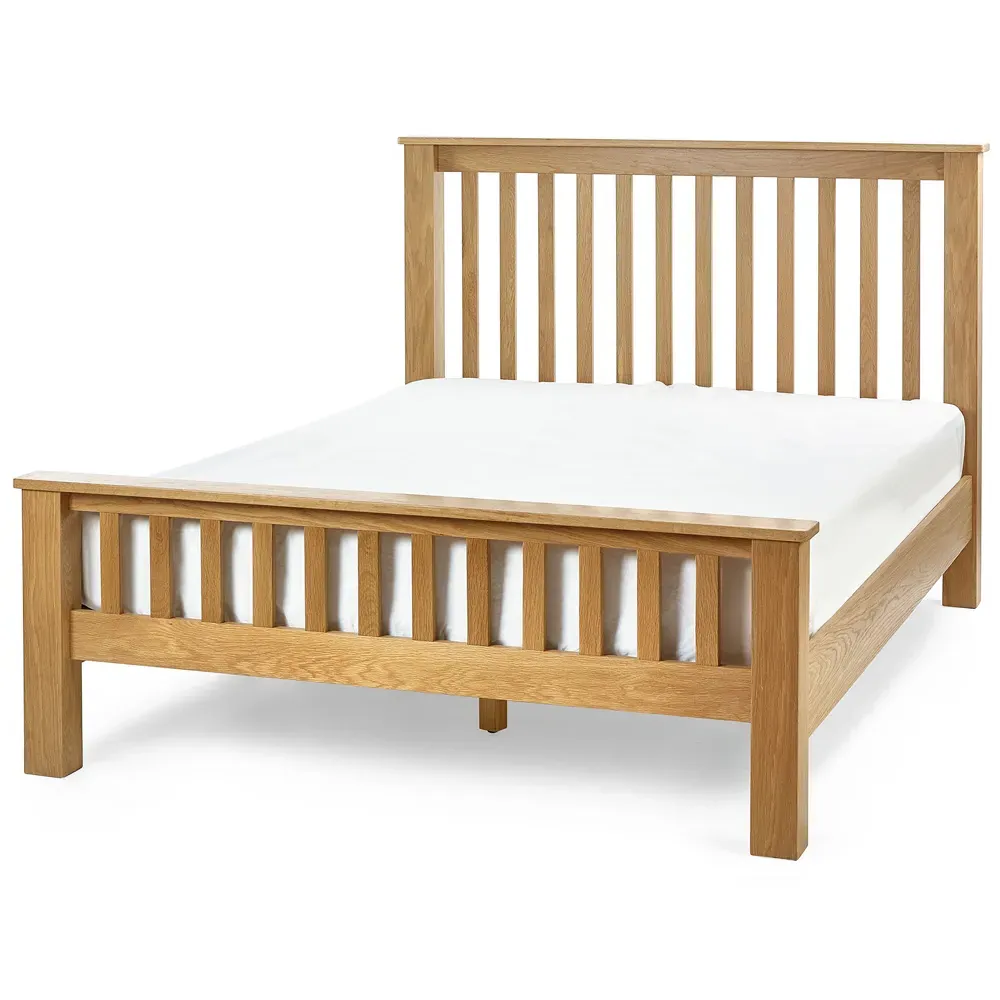 Mallory King Size High Footend Bed - Brown, Oak