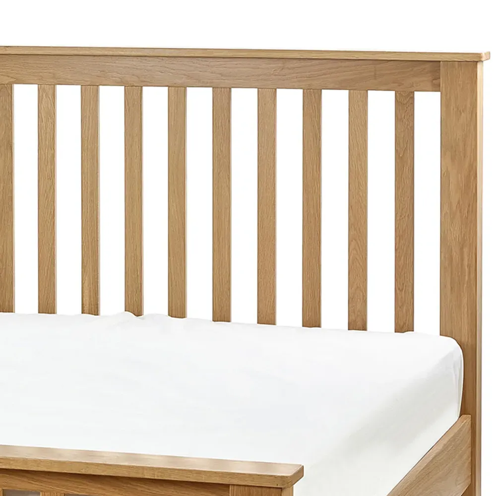 Mallory King Size High Footend Bed - Brown, Oak