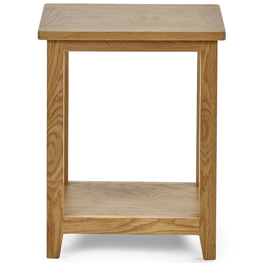 Mallory Lamp Table with Storage - Brown, Oak