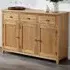 Mallory Large 3 Door 3 Drawer Sideboard - Brown, Oak