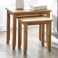 Mallory Nest of Tables Set of 2 - Oak