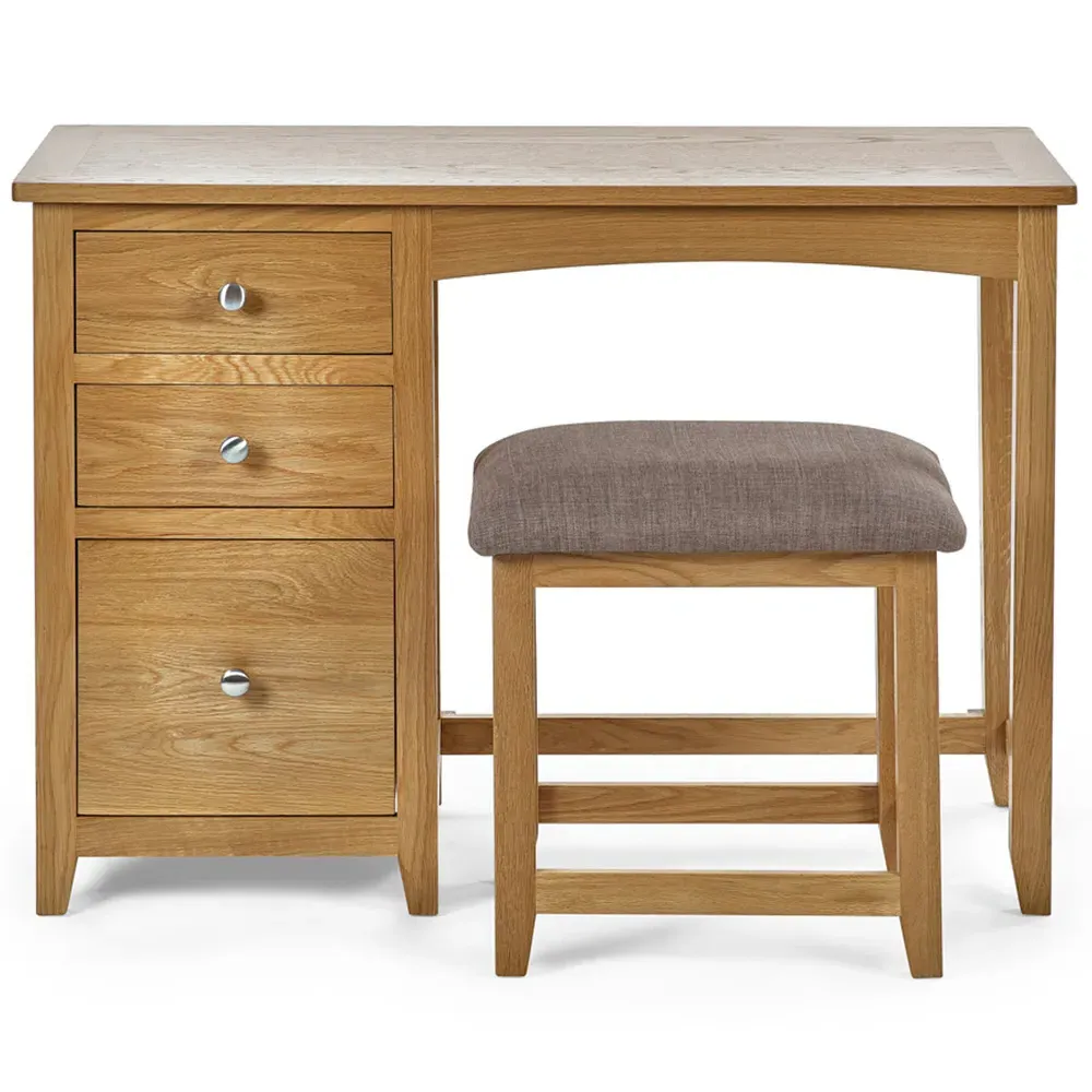 Mallory Single Dressing Table Set - Brown, Oak