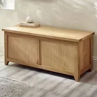 Mallory Storage Bench - Brown, Oak