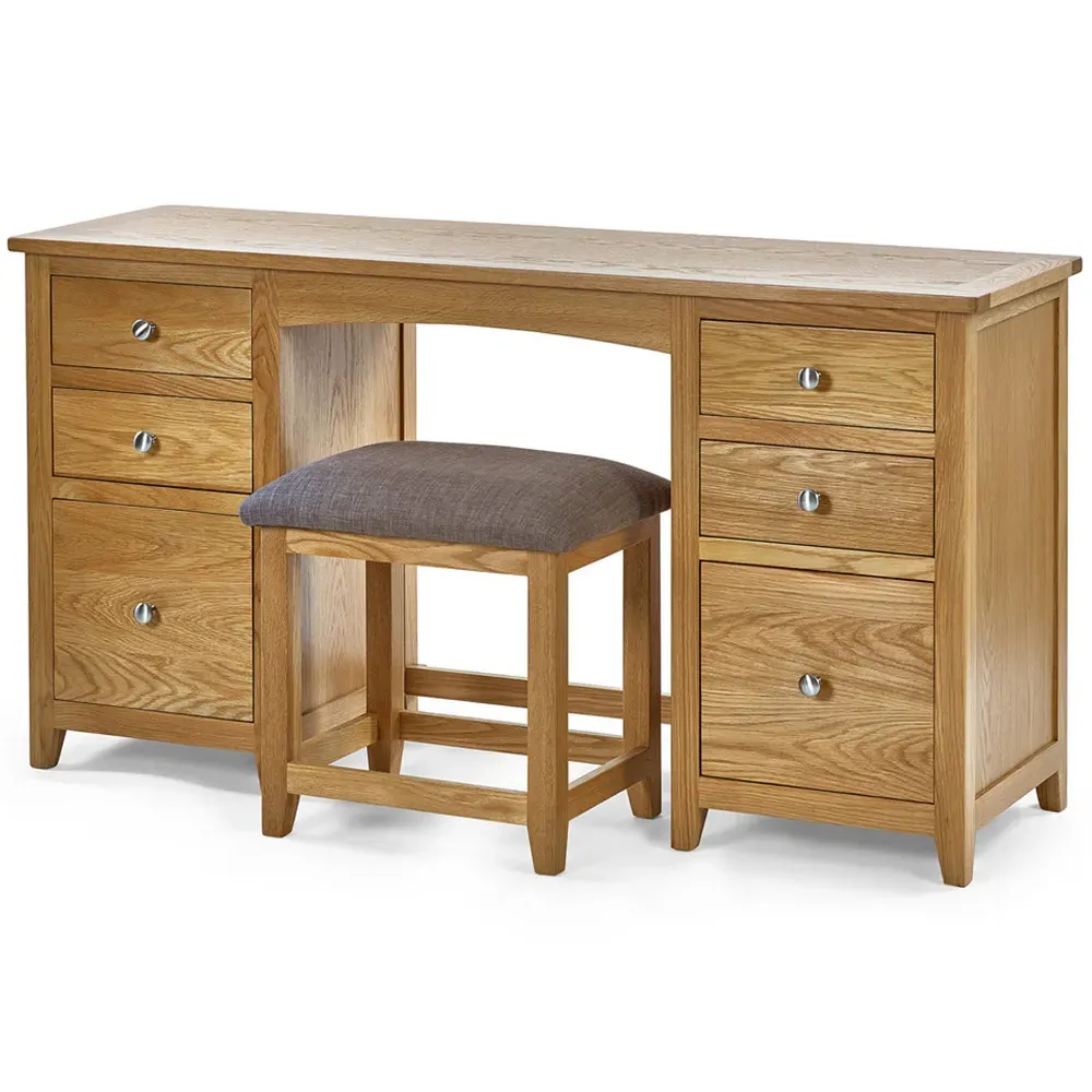 Mallory Twin Dressing Table Set - Brown, Oak