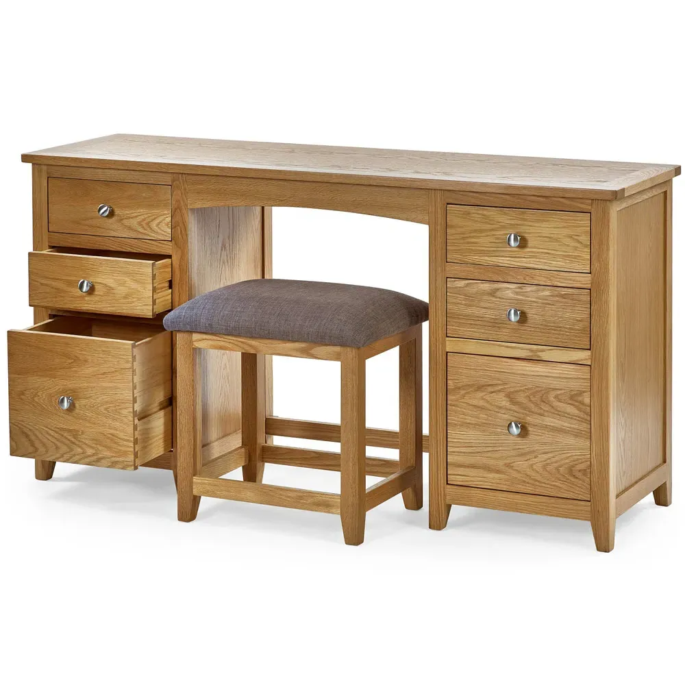 Mallory Twin Dressing Table Set - Brown, Oak