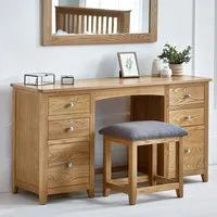 Mallory Twin Dressing Table Set - Brown, Oak