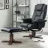 Malmo Massage and Heat Recliner Chair with Footstool - Black