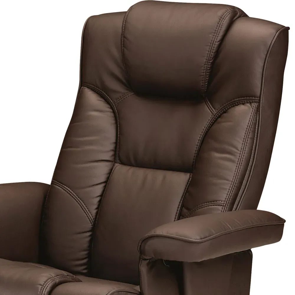Malmo Massage and Heat Recliner Chair with Footstool - Brown