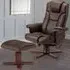 Malmo Massage and Heat Recliner Chair with Footstool - Brown