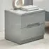 Manhattan 2 Drawer Bedside Table - Grey