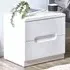 Manhattan 2 Drawer Bedside Table - White