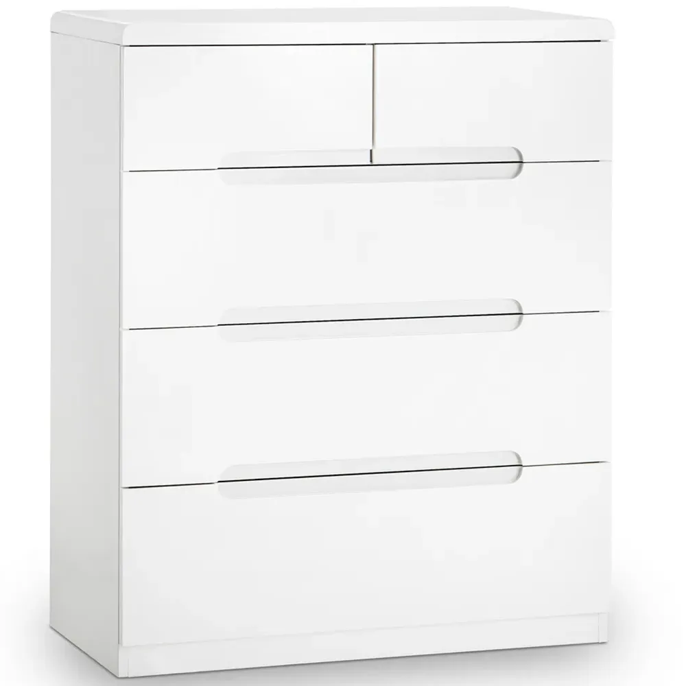 Manhattan 5 Drawer Chest of Drawers - White