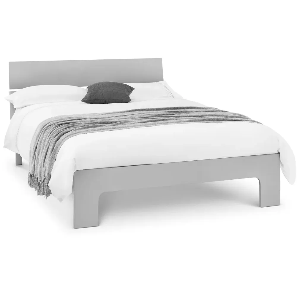 Manhattan Double Bed Frame - Grey, Lacquer