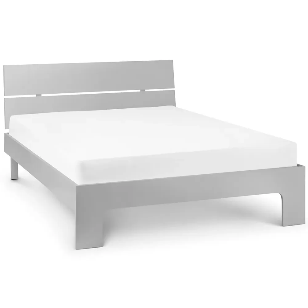 Manhattan Double Bed Frame - Grey, Lacquer