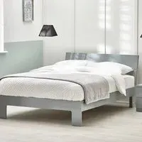 Manhattan Double Bed Frame - Grey, Lacquer